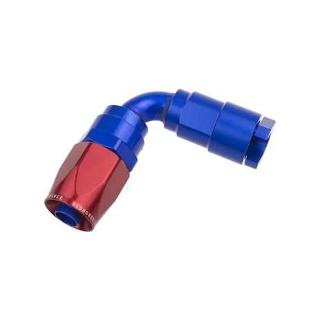 Red Horse Performance -08 TO 3/8" SAE QUICK DISCONNECT FEMALE 90DEG - RED/BLUE 8090-08-06-1